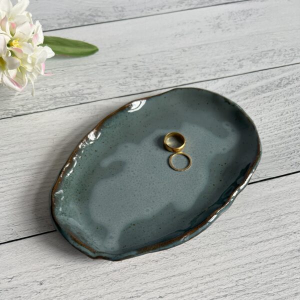 Blue Oval Trinket Plate