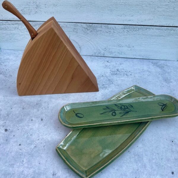 Cheese Block & Plate Set